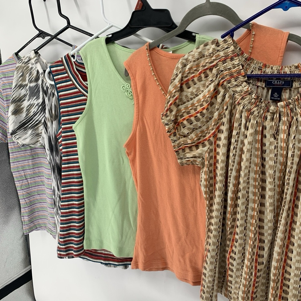 6 Women's Casual Sleeveless Short Sleeve Tops Large Chaps Sag Harbor Woolrich